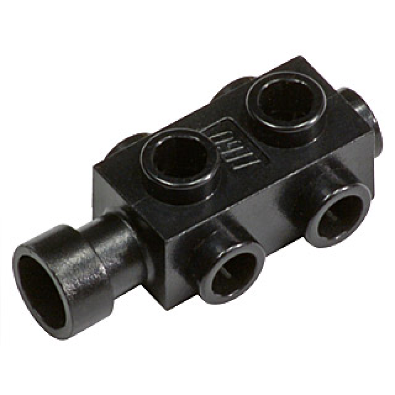 Steen, Aangepast 1x2x2/3 met noppen op 3 zijden Black